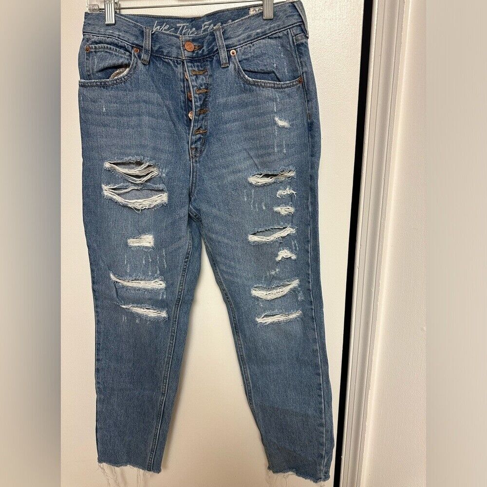 Free People We The Free Soak Up The Sun‎ High Rise Jeans. Size 28. Blue